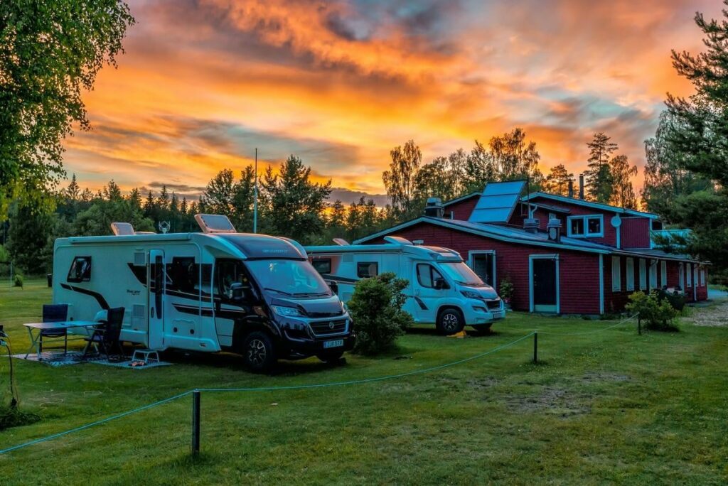 mobile home selling parked for visibility